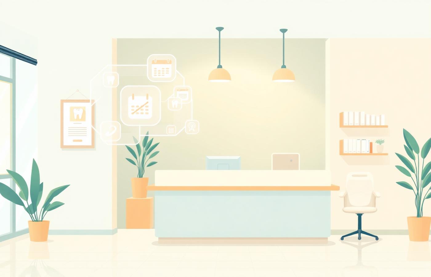 Dental front desk with AI assistant scheduling hygiene reactivation appointments